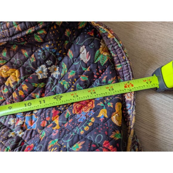 Vera Bradley Large Quilted Floral Tote Bag With Zipper Closure & Dual Handles - Picture 7 of 8